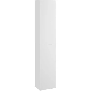 Изображение товара шкаф одностворчатый 34,6x85 см белый глянец/белый матовый l/r акватон асти 1a262903ax2b0