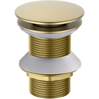 Донный клапан для раковины Aquatek AQ6003BG без перелива, золотой матовый