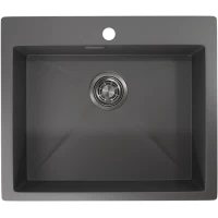 Кухонная мойка Granula 5951, ГРАФИТ МАТОВЫЙ 59x51 см, графит матовый
