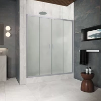 Душевая дверь Vegas Glass Z2P Protec 165 07 10 165 см, профиль матовый хром, стекло сатин