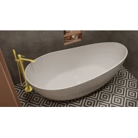 Ванна из литьевого мрамора Whitecross Ruby 0202.165075.100 165x75 см, отдельностоящая, белый глянец