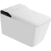 Электронный унитаз-биде подвесной Abber Rechteck AC1215S импульсный, с сиденьем микролифт, белый