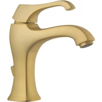 Смеситель для раковины Emmevi Ares 76003/OR с донным клапаном, золотой