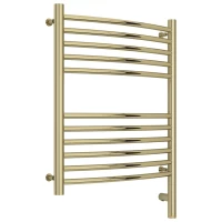 Полотенцесушитель электрический 600x500 шампань МЭМ правый, перемычка выгнутая Сунержа Богема 3.0 020-5803-6050