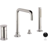 Смеситель на борт ванны Emmevi Filobrass 85120ZI/NEO с душевым гарнитуром, черный матовый