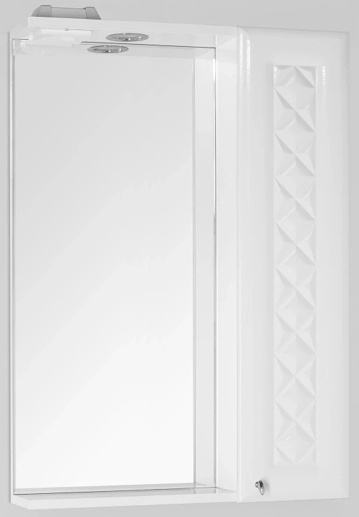 Зеркальный шкаф 60x86 см белый глянец Style Line Канна ЛС-00000294 зеркальный шкаф 65x83 см белый глянец style line панда фьюжн лс 00000078