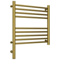 Полотенцесушитель электрический 500x500 состаренная латунь МЭМ левый, перемычка прямая Сунержа Богема 3.0 051-5804-5050