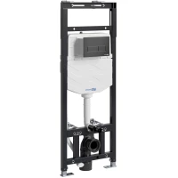 Инсталляция для унитаза WasserKRAFT Alme 15 15TLT.010.ME.MB03 с кнопкой смыва, черный матовый