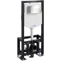 Инсталляция для унитаза WasserKRAFT Dill 61 61TLT.010.ME.BN03 с кнопкой смыва, никель