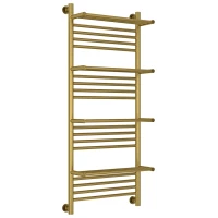 Полотенцесушитель водяной 1200x500 состаренная латунь Сунержа Богема с полкой+ 051-0224-1250