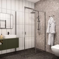 Душевой уголок Ceruttispa Marbella 120 R 118x78 см R, профиль хром, стекло прозрачное