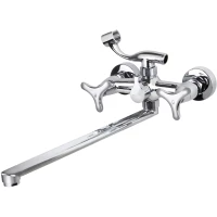 Смеситель для ванны Viko V-1605 универсальный, с душевым гарнитуром, хром