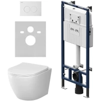 Комплект подвесной унитаз Am.Pm Like + система инсталляции Am.Pm MasterFit Pro C L IS100101.801900