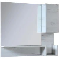 Зеркальный шкаф 80x72 см дуб крафт белый R Onika Санторини 208089