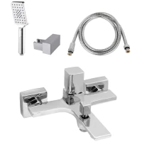 Смеситель для ванны AQG QB 01QBE419CR с душевым гарнитуром, хром