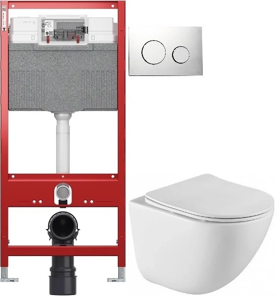 

Комплект подвесной унитаз BelBagno Amanda BB051CHR + BB051SC + система инсталляции TECE 9300302 + 9240921