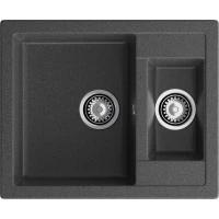 Кухонная мойка GranFest Quadro 610K 61x50 см, графит