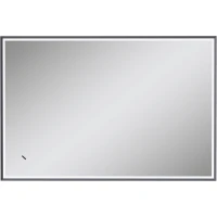 Зеркало Equil Smile zSMILE100 100x70 см, с LED-подсветкой, сенсорным выключателем, серый матовый