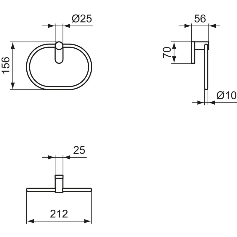 Кольцо для полотенец Ideal Standard Conca T4503A2