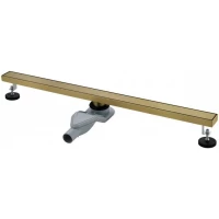 Душевой трап (лоток) Grocenber T800MG 80 см, с решеткой, 2 в 1 под плитку, золотой матовый