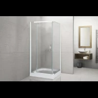Душевой уголок с поддоном Royal Bath RB80HPV-C 80x80 см, профиль белый, стекло матовое