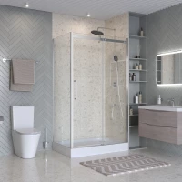 Душевой уголок BelBagno Marino MARINO-2-AH-1-110/80-C-Cr 110x80 см, профиль хром, стекло прозрачное