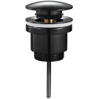 Донный клапан для раковины Haiba HB68-7 универсальный, черный матовый
