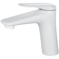 Смеситель для раковины Wonzon & Woghand Elbe WW-A41222-MW белый матовый