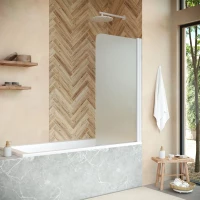 Шторка на ванну Vegas Glass EV NOVO 76 01 10 R 76 см R, профиль белый, стекло сатин