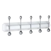 Планка с крючками Elghansa Hermitage HRM-950-WHITE/CHROME для ванны, хром/белый