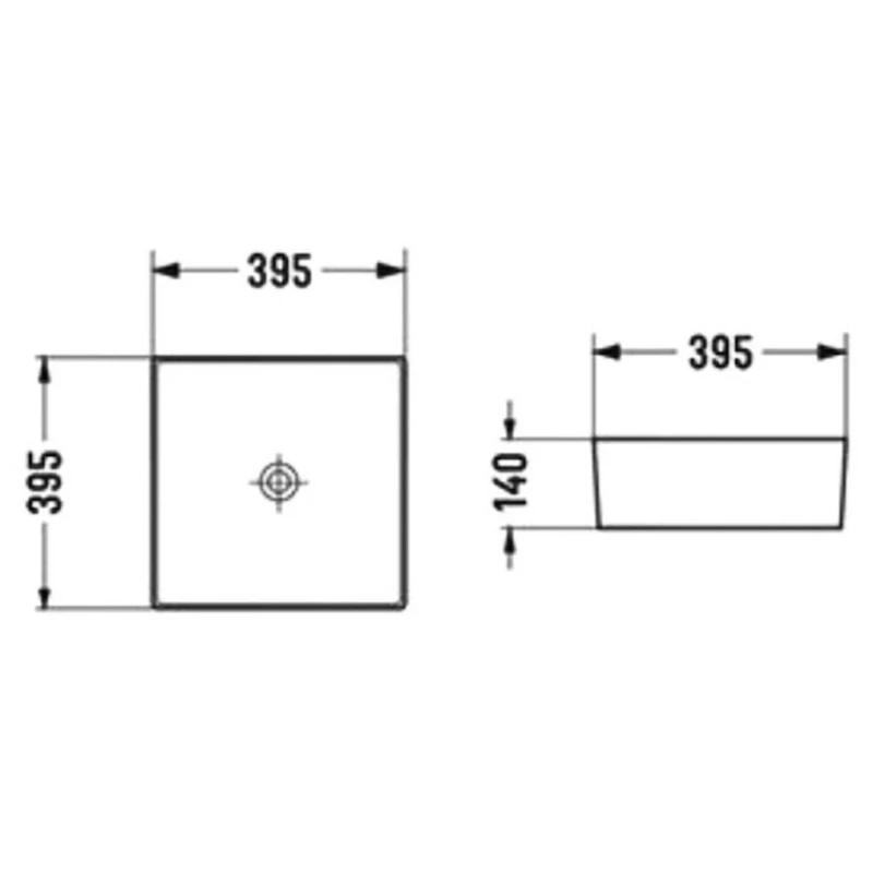 Раковина 39,5x39,5 см Bond Cube S54-390