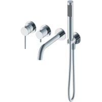 Смеситель для ванны Oliveeka Y OL-889017-CR встраиваемый, с душевым гарнитуром, хром