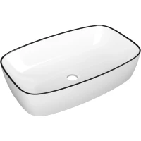 Раковина-чаша Point Веста PN43702WB 61,5x39 см, накладная, черный/белый