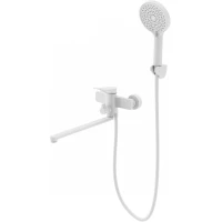 Смеситель для ванны Splenka S54.22.08 универсальный, с душевым гарнитуром, белый