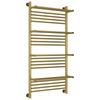 Полотенцесушитель водяной 1200x600 состаренная латунь Сунержа Богема с полкой+ 051-0224-1260