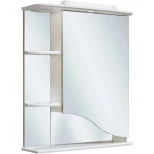 Изображение товара зеркальный шкаф 60x75 см белый r runo римма 00000001028