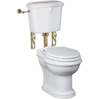 Унитаз напольный Migliore Impero 31144  с низким бачком, белый, фурнитура золотой