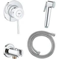 Гигиенический душ Grohe BauClassic 124434 со смесителем, хром