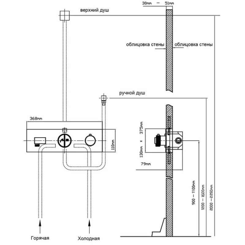 Термостат для ванны Vincea VSCV-422TCH