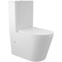 Унитаз-компакт Aqueduto Cone AQDSCON10 безободковый, с сиденьем микролифт, белый глянец