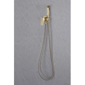 Изображение товара гигиенический душ abber daheim af8226g со смесителем, золотой матовый