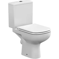 Унитаз-компакт Cersanit Colour KO-COL011-3/5-COn-DL-w безободковый, с сиденьем микролифт, белый