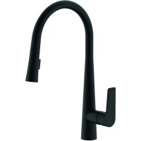 Смеситель для кухни Creavit MF8858S с выдвижным изливом, черный матовый