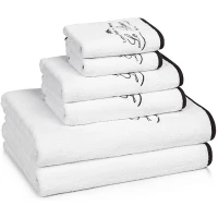 Полотенце для рук 33x33 см Kassatex Le Bain White/Black LBA-141-WB