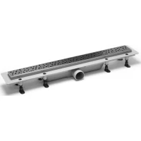 Душевой трап (лоток) PlastBrno Design 5 SZH5850 84,4 см, с решеткой, перфорированный, нержавеющая сталь