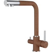 Смеситель для кухни GranFest 3611 с подключением к фильтру, терракот