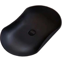 Раковина-чаша CeramaLux 9175MB 66x42 см, накладная, черный матовый