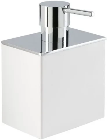 Дозатор для жидкого мыла Stil Haus Rettangolo 1203(08-BI) настольный, хром/белый