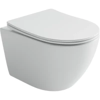 Унитаз подвесной Ceramica Nova Uno CN11001T безободковый, торнадо, с сиденьем микролифт, белый