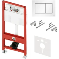 Инсталляция для унитаза Tece TECEnow + TECEbase 3.0 N500417 с кнопкой смыва, белый матовый